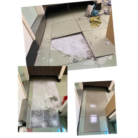 原城地磚工程行  - 中壢 40x40地磚隆起施工 原城地磚工程行  - 中壢 40x40地磚隆起施工