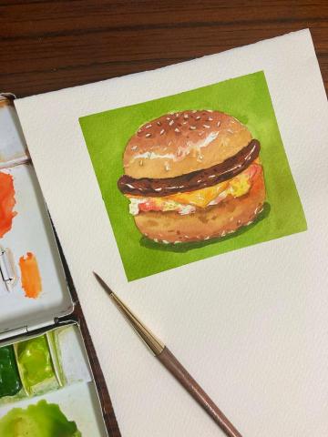 彩果子繪畫 - 水彩｜食物