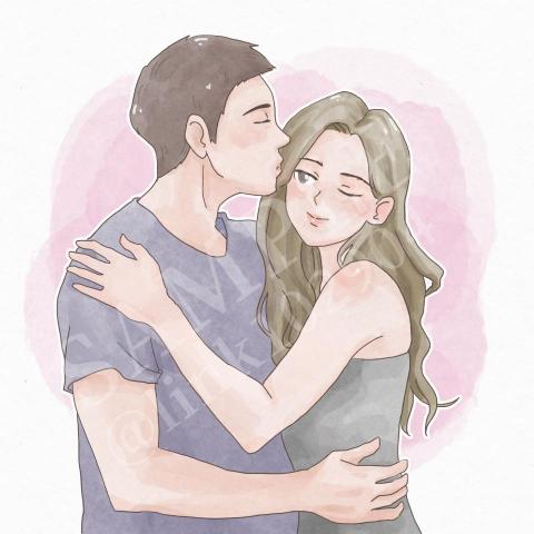 林佳蕙 - 水彩風格似顏繪