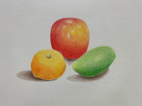 大熊老師(黃俊雄) - 指導學生作品(色鉛筆)