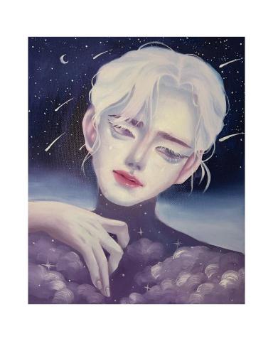 菇菇雞 - 油畫人像 