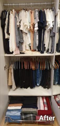 心.整理▪︎Fiona▪︎ - 經過整理減量後，業主採用&lsquo;&rsquo;能掛就不摺&lsquo;&rsquo;的建議，整頓後的呈現，業主愉悅開心，表示日後再也不用為衣物而揪心。