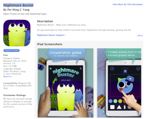 AdamLin - Nightmare Buster
Help children overcome their nightmares through drawing, gaming and the accompaniment of parents.

Gaming: Animation, Collision Detection.
Gesture: multi-touch.