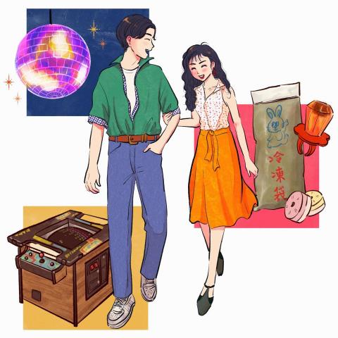 餓女wiwi - 復古風情侶人物設計+物件繪製