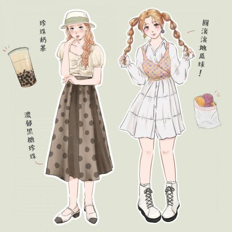 餓女wiwi - 台灣小吃擬人化設計