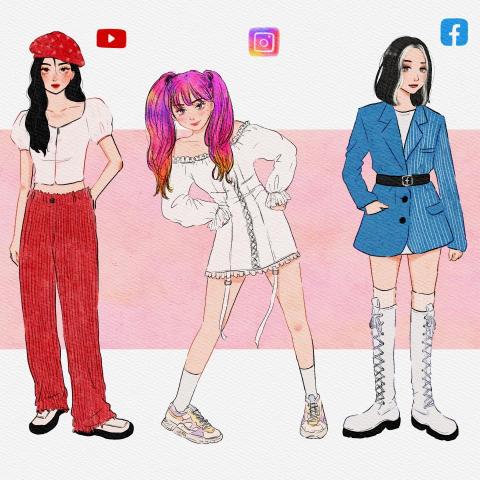 餓女wiwi - 社群風時裝擬人設計