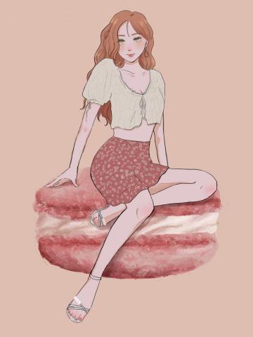 餓女wiwi - 女角設計、食物繪製