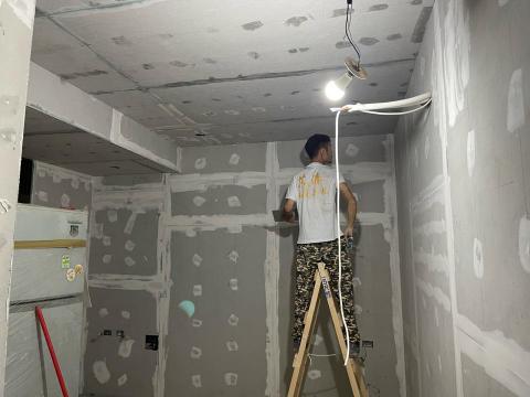 艾漆油漆工程行 - 輕隔間-接縫AB膠、接縫批土