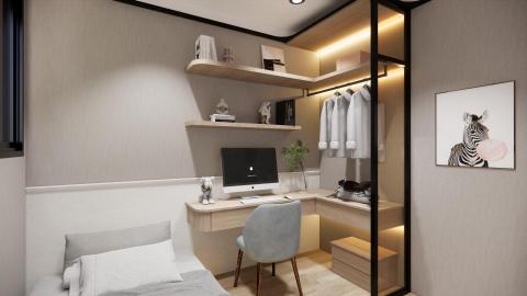 Aaron Liu - 輕奢風格 (樣品屋) - 次臥室