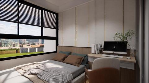 Aaron Liu - 輕奢風格 (實品屋) - 次臥室１