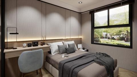 Aaron Liu - 人文風格 (樣品屋) - 次臥室１