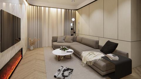 Aaron Liu - 人文風格 (樣品屋) - 沙發背牆