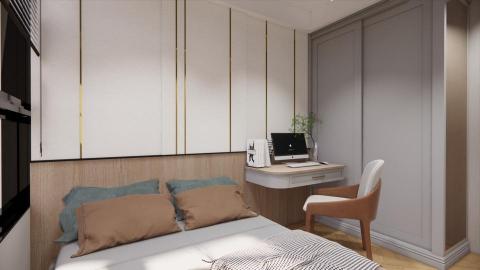 Aaron Liu - 輕奢風格 (實品屋) - 次臥室１