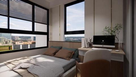 Aaron Liu - 輕奢風格 (實品屋) - 次臥室１