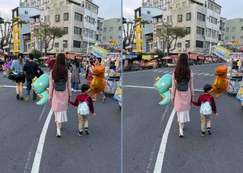 淡青色影像後製修圖 - 路人去除實例