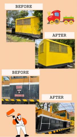 舒適淨工程行-蘇先生 - 台糖小火車前後油漆成果圖