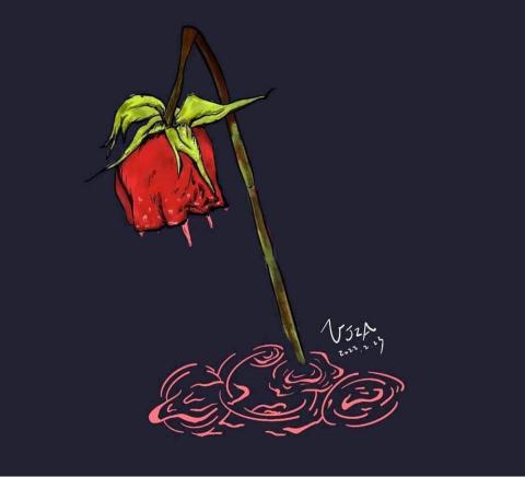 JIA JIA - 因為某件事傷心的畫