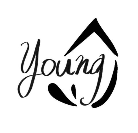 JIA JIA - 這是我們報告想創發的面膜LOGO- 討論過後決定2 以簡約 大膽 明確說明用了此商品可以立即補水 以及英文［young］瞬間年輕