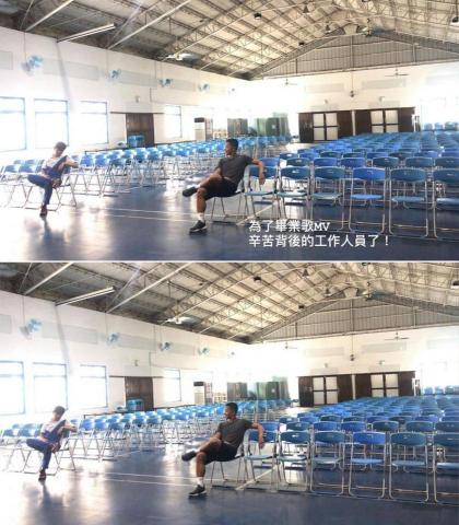 淡青色影像後製修圖 - 去除文字