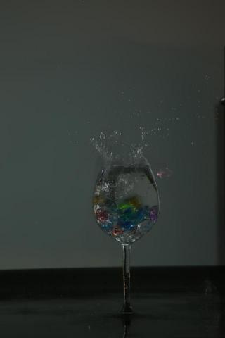 文月 - 彩色水晶水花攝影作品