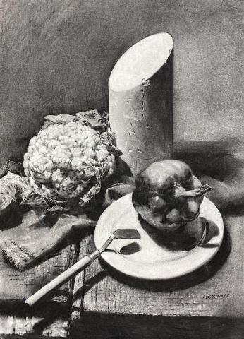 土城水彩藝術工作室 - 碳筆素描作品