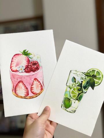 chill studio - 甜點水彩畫