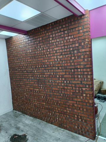 大台中浴缸拆除磁磚修復工程 - 室內復古磚牆