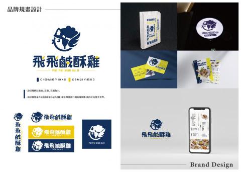 NN_0628 - ▪️CI設計分享
?飛飛鹹酥雞
?桃園龜山

設計發想來自店名「飛飛」
結合炸「雞」

誕生飛飛雞為Logo，飛行帽更代表希望這間店飛向全台灣全世界，成為知名連鎖炸雞店。

設計風格更是希望能跳脫傳統炸雞店，使用新穎配色藏青色及元素。
-
龜山的朋友有機會可以去品嚐他們家的炸雞唷，吃起來很乾淨不會很油～✌️

?若想分享請標明出處唷！