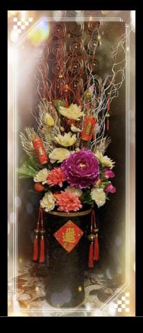 狼羽藝術美學設計 - 花藝設計/餐館年節落地盆花