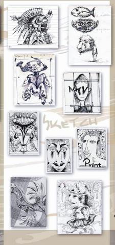 狼羽藝術美學設計 - 手繪稿