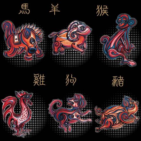 狼羽藝術美學設計 - 12生肖插圖設計2