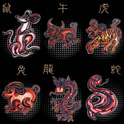 狼羽藝術美學設計 - 12生肖插圖設計1