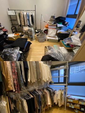 甄爺～甄幸福收納～ - 更衣室在溝通後有共識後、添購了新的收納衣架！於是～創造了一個幸福的空間啦～