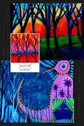 狼羽藝術美學設計 - 粉蠟筆插圖3