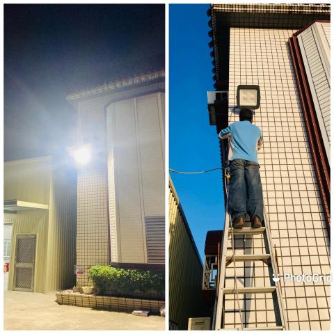 阿嚕米水電 - 增設200W探照燈