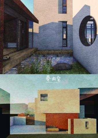 系工人設計工作室 - 住宅建築效果圖_擬繪質感