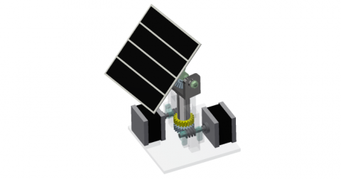 MinBau - 太陽能板追蹤器

追蹤器藉由兩組蝸桿蝸輪與一組斜齒輪 並搭配步進馬達控制 產生X,Y,Z三個軸向旋轉控制。

控制精度可達0.5度