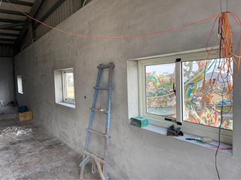 古茗統包工程 - 市內牆壁抹平