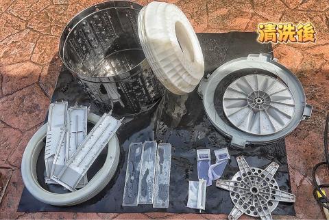 富森冷氣洗衣機清洗保養專家 - 洗衣機裡面的髒污都清洗乾乾淨淨的、閃閃發亮～