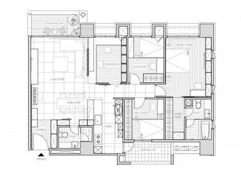 言午家豪空間設計工作室 - 台北-東煒新人文宅平面配置圖