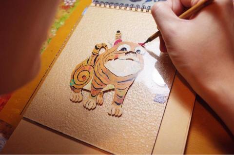 郭寬柔 - 虎爺 - 繪製過程