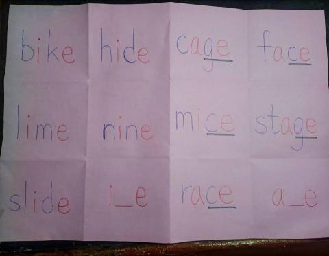 張麗文 - 為小學一年級學生自製單字字卡