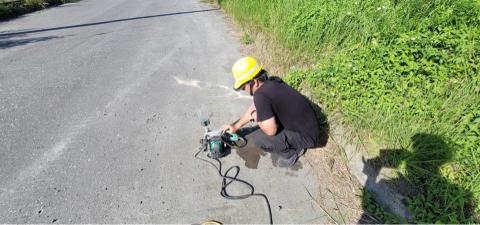 辰豪企業社 - 監視器線路要過馬路。我切