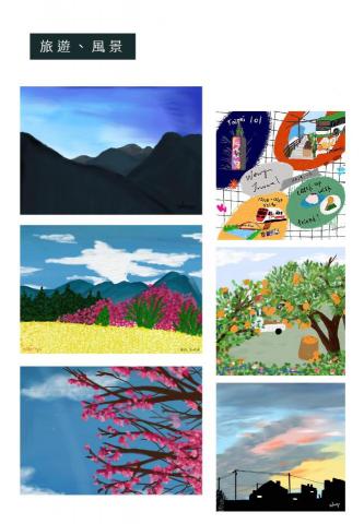 黃屏伃 - 旅遊風景插畫