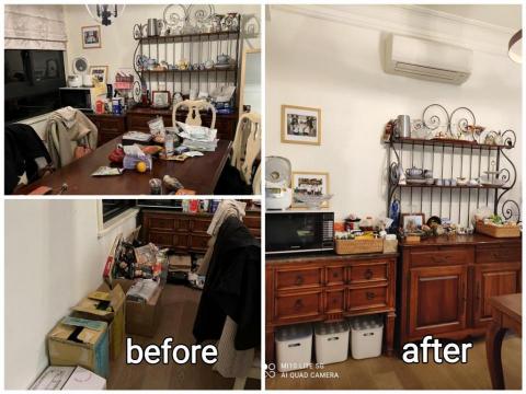 做家整理師奧莉薇 - 餐廳整理，設置飲品區、零食區以及各種備品收納，整齊清爽好使用