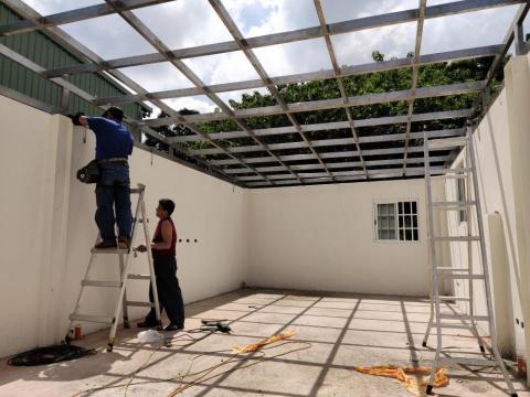 創昕 - 白鐵採光罩 安裝