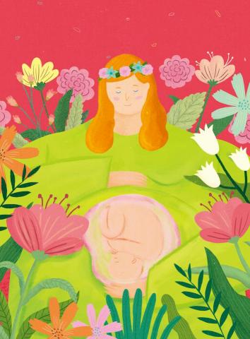 Ivy Tsai Illustration  - 2019 年彩虹時間母親節封面設計插畫