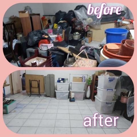 Jinnie  吉妮 - 不斷積累的物品，終究沒有再使用的一天，諾大的儲藏室，塞滿物品上都已經積滿灰塵。
委託人能接納建議，為家人營造娛樂空間，就果斷的清出所有雜物，為改善生活品質邁開一大步喔！