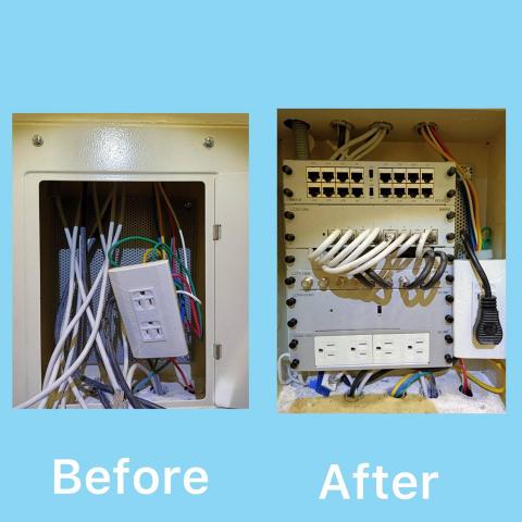 老王弱電工程 - 弱電箱整理前後