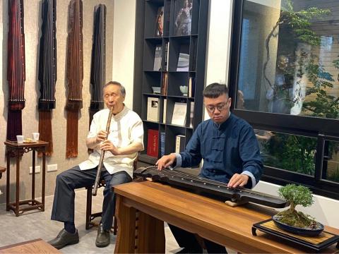 邱柏翰古琴教學 - 古琴雅集-與鄭正華老師琴簫合奏